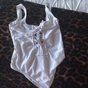 White never worn one piece